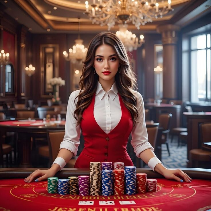 Multi-dealer live-casino floor with roulette and blackjack tables